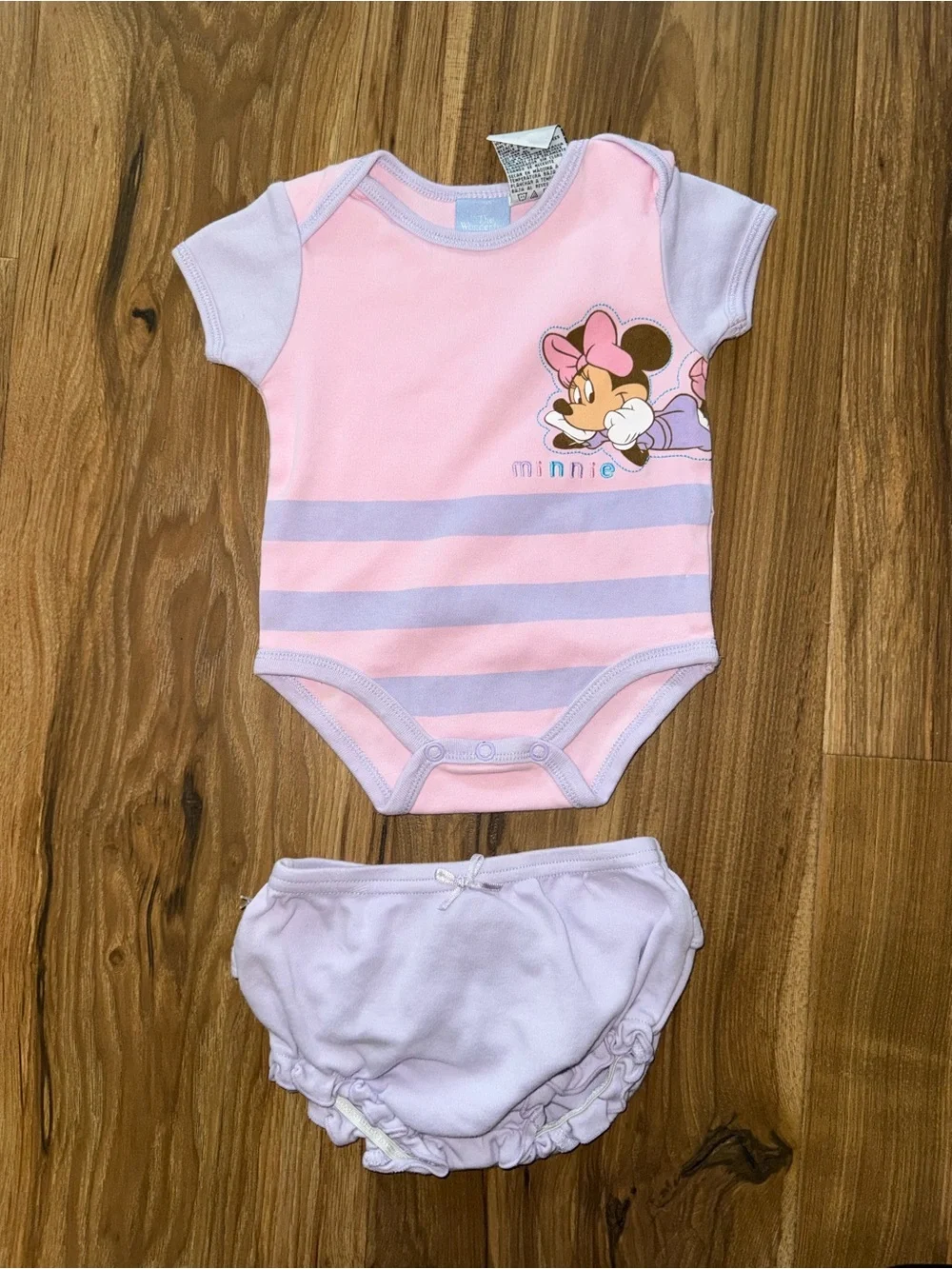 Disney Minnie Mouse Pink and Lavender Diaper Cover Set